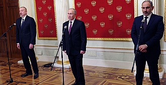 Putin, Aliyev ve Paşinyan'ı Rusya'ya üçlü…