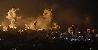 İsrail ordusunun Gazze'ye yoğun saldırıları…