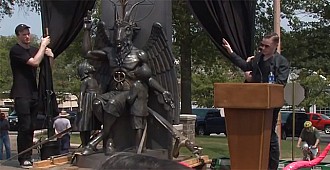 Satanistler Meclis'in önüne heykel…