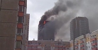 Koca bina alev alev yandı
