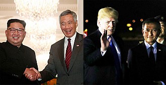 Trump ve Kim zirve için Singapur'da!..