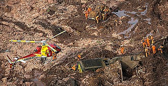 Çin'de demir madenini su bastı