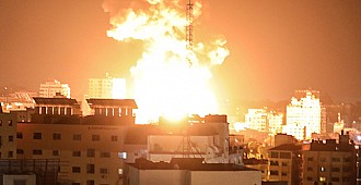 Gazze'nin farklı bölgelerine bomba…