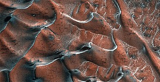 Mars'ta buzla kaplı kum tepeleri!..