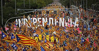 Yüz binlerce Katalan bağımsızlık için…