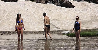 Cilo Dağı'nda artık yüzüyorlar