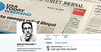 Snowden bir girdi, Twitter kilitlendi